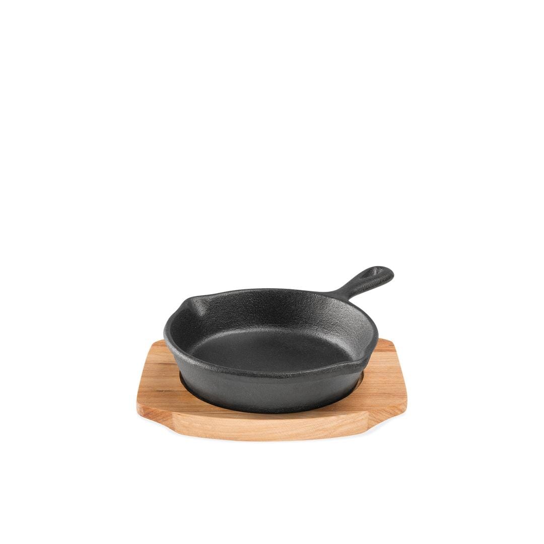 Pyrocast Skillet 10cm W/ Maple Tray Frypan - Chef Pan - Saute Pan The Cooks Kitchen 