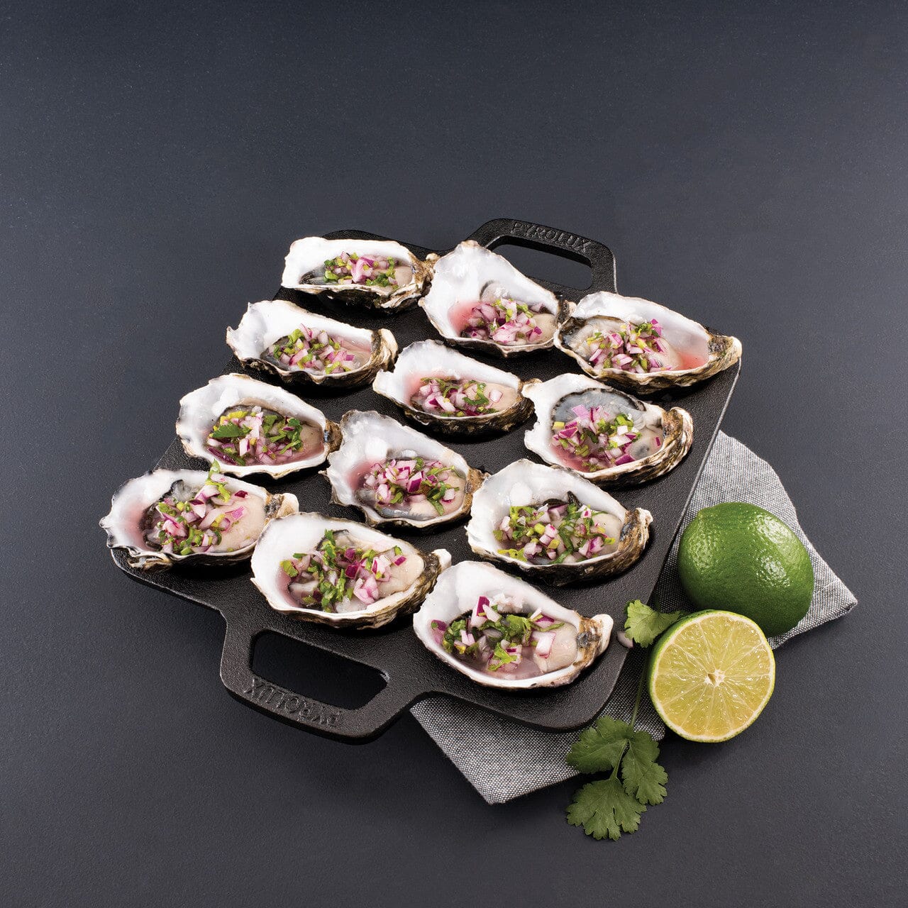Pyrocast Oyster Tray Griddles - Sizzlers & Poachers The Cooks Kitchen 