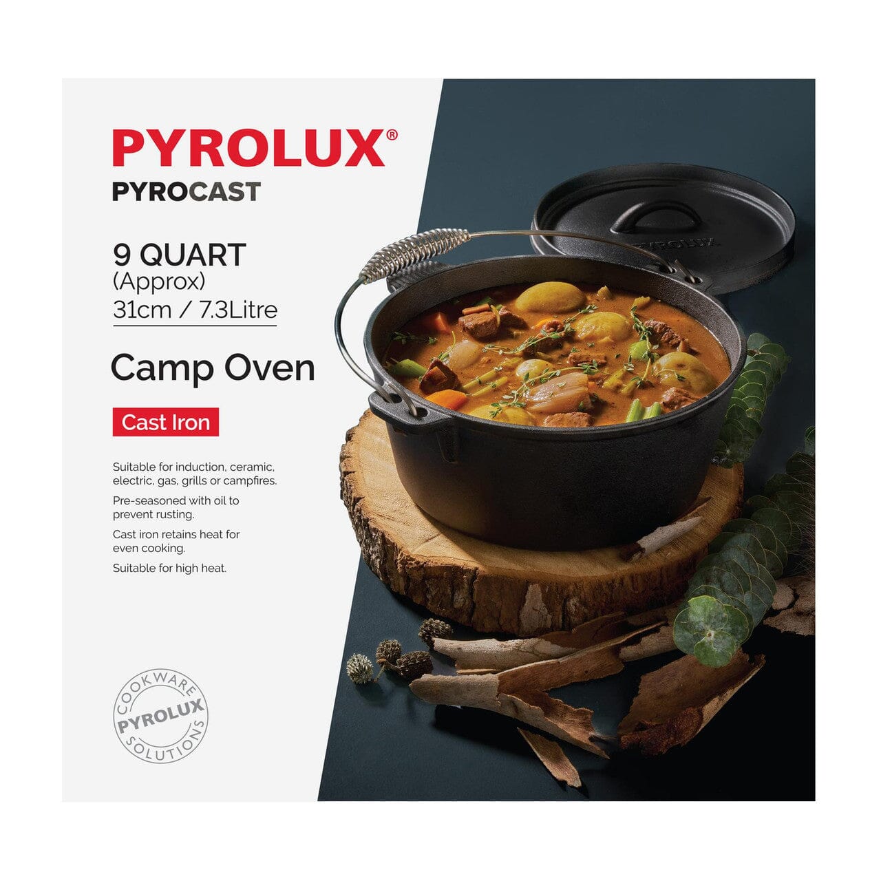 Pyrocast Camp Oven 31cm/7.3l Camp Ovens The Cooks Kitchen 