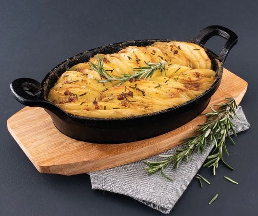 Pyrolux Pyrocast Oval Gratin With Wooden Tray 15.5x10cm Cast Iron The Cooks Kitchen 