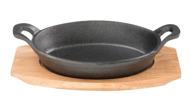 Pyrocast Oval Gratin 17x12.5cm With Maple Tray Microwave Cookware The Cooks Kitchen 