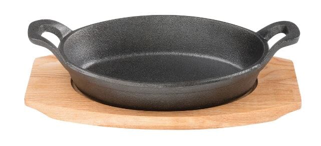 Pyrolux Pyrocast Oval Gratin 21.7x15cm With Tray Cast Iron The Cooks Kitchen 