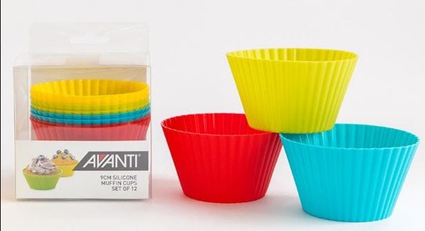 Avanti Silicone 9cm Muffin Cups 12pc Silicone Bakeware The Cooks Kitchen 