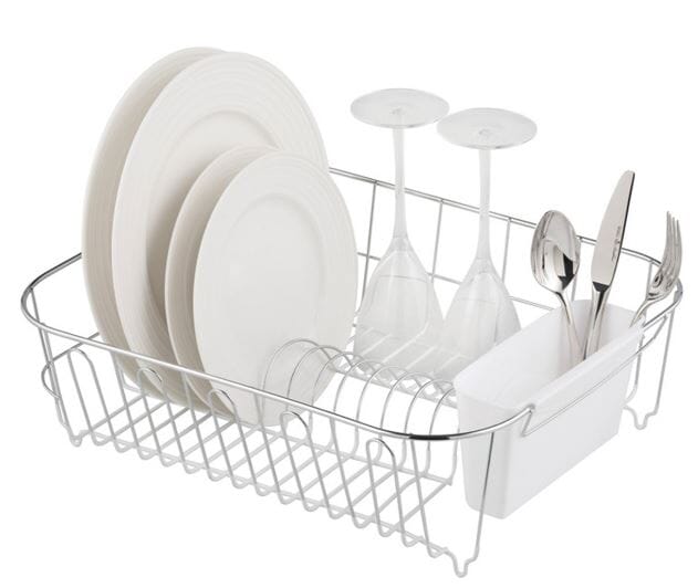 Avanti White Large Slim Dishrack Pvc Dipped N/slip General Storage The Cooks Kitchen 