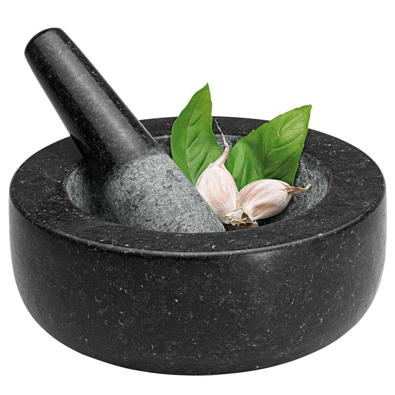 Avanti Low Mortar And Pestle 20cm - Black Mortar & Pestle The Cooks Kitchen 