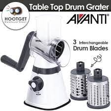 Avanti Table Top Drum Grater With 3 Blades Corers & Graters The Cooks Kitchen Mandurah 