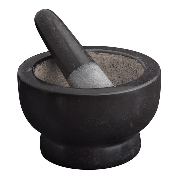 Avanti Marble Footed Mortar & Pestle 13cm - Black Mortar & Pestle The Cooks Kitchen 