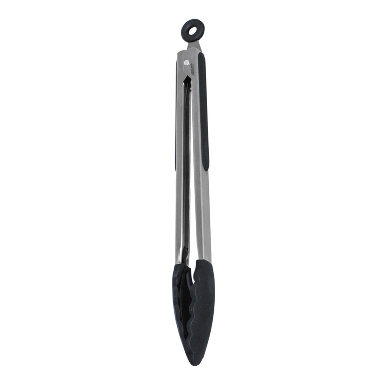 Silicone Tongs With Stainless Steel Handle 30cm - Black Tongs The Cooks Kitchen 