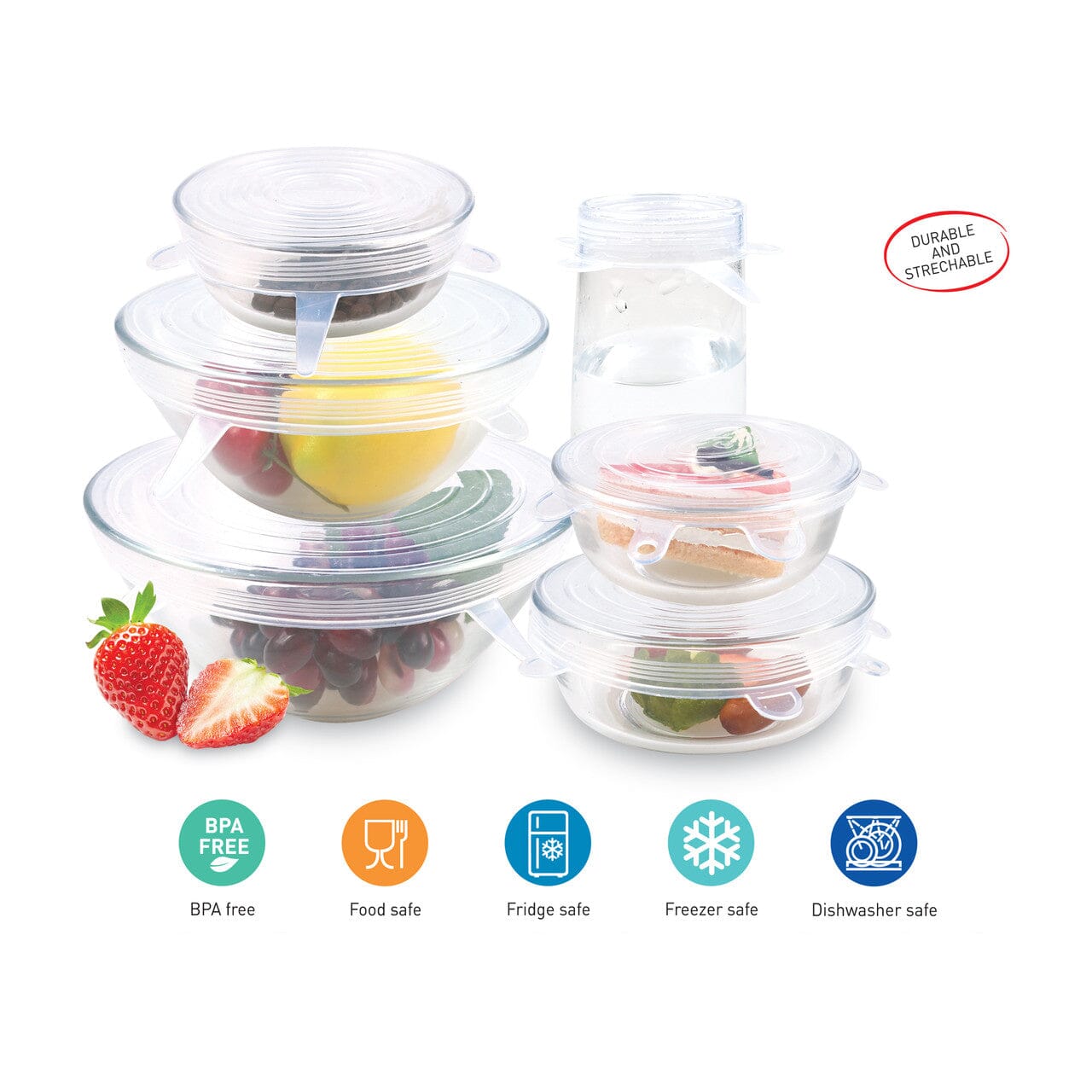 Avanti Silicone Food Covers S/6 Servingware The Cooks Kitchen 
