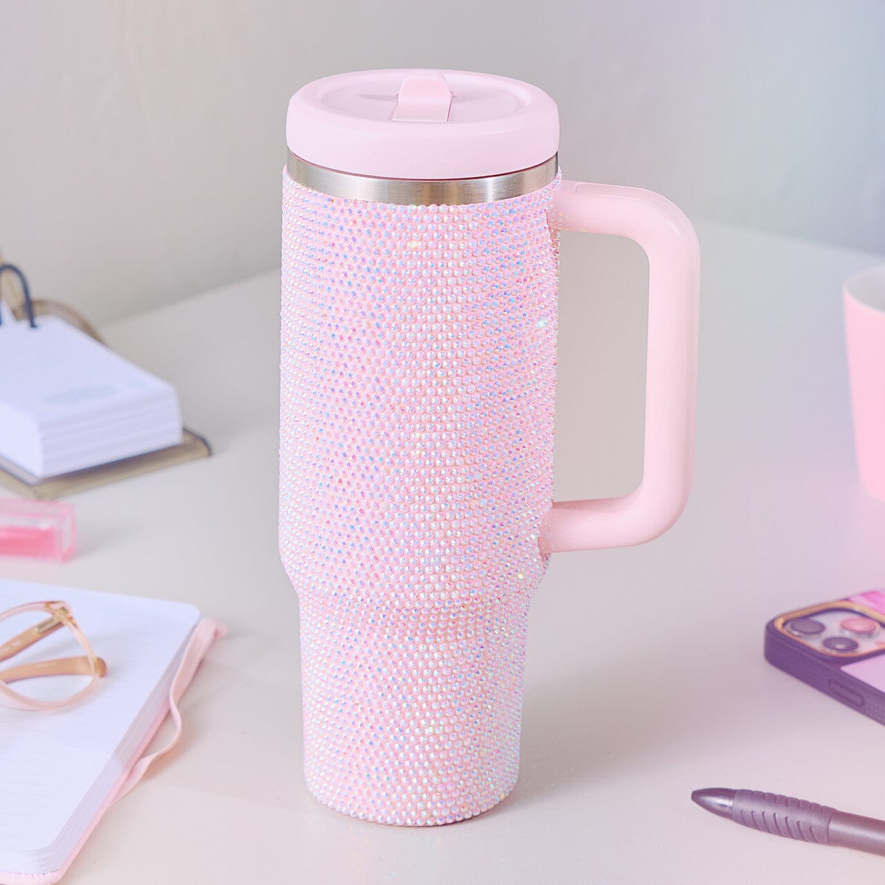 Avanti Hydroquench Insulated Tumbler With Two Lids, 1l - Luxe Pink Drink Bottles The Cooks Kitchen 