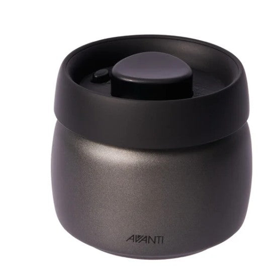 Avanti Vacuum Storage Jar 400ml - Black Stainless Steel