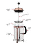 Avanti Domo 350ml/3 Cup Antique Glass Coffee Plungers The Cooks Kitchen 