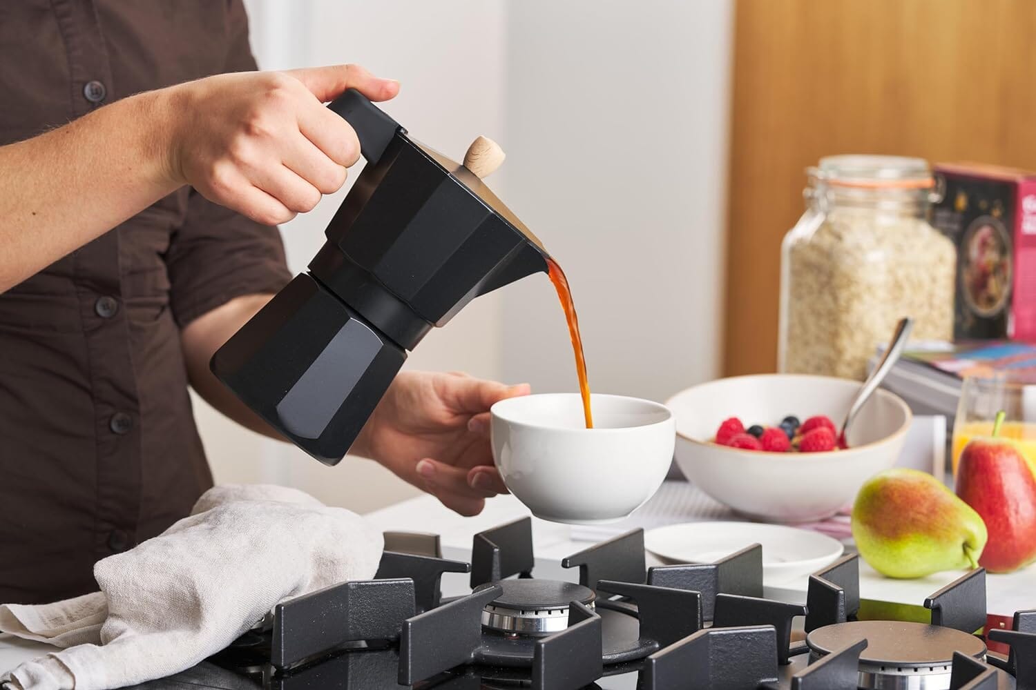 Avanti Malmo Espresso Maker 6 Cup - Black Stovetop Espresso Makers The Cooks Kitchen 