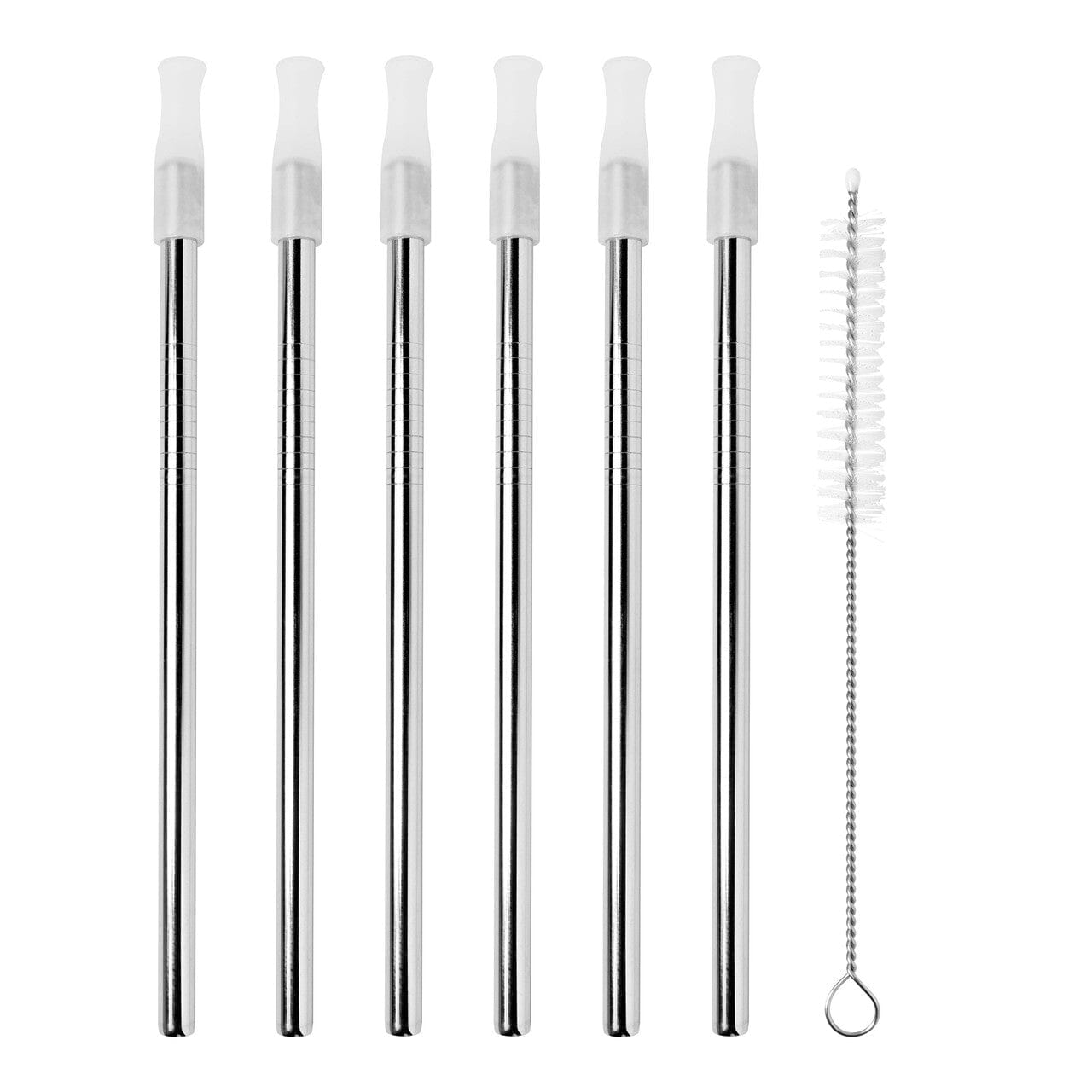 Avanti Cocktail Straws 6pk Stainless Steel Straws & Picks The Cooks Kitchen 