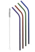 Avanti Stainless Steel Straws With Cleaning Brush S/4 - Rainbow Barware Accessories The Cooks Kitchen Mandurah 