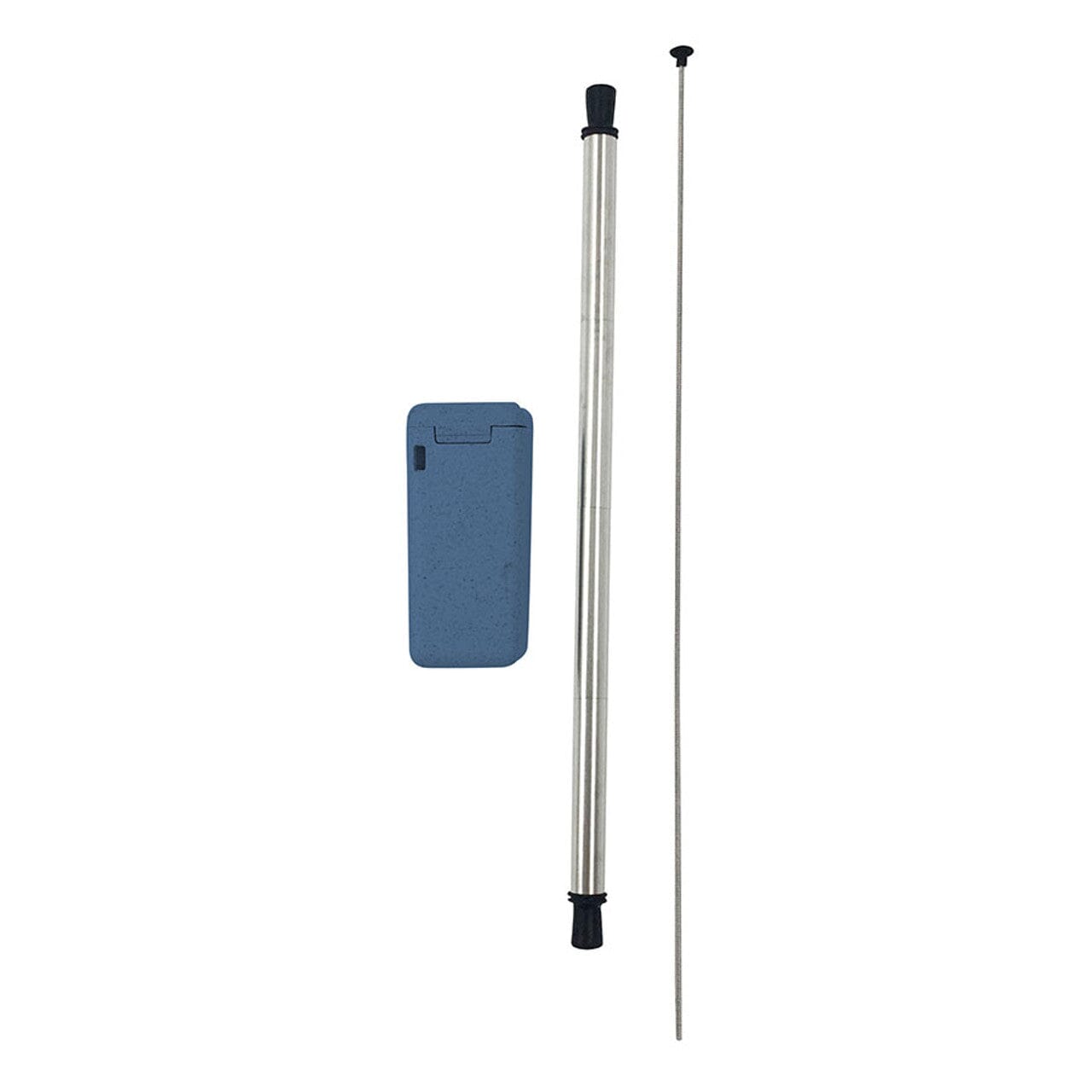 Avanti Collapsible Stainless Steel Straw In Box - Blue Straws & Picks The Cooks Kitchen 