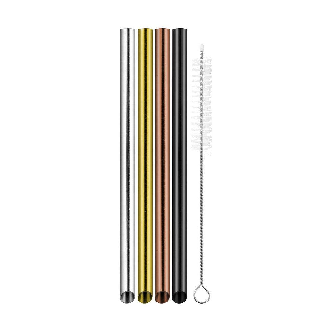 Avanti Bubble Tea Straws W/ Cleaning Brush S/4 - Precious Metals