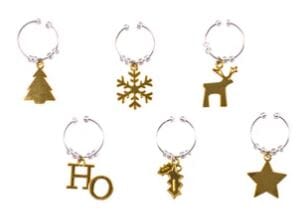 Avanti Wine Charms - Golden Christmas Wine Accessories The Cooks Kitchen 