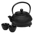 Hobnail Teapot Set ( 800ml Teapot,1xtrivet - 2x100ml Cups) - 800ml - Black Cast Iron Teapots The Cooks Kitchen 