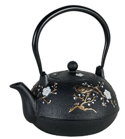 Avanti Cast Iron Cherry Blossom Teapot - 1.1l - Black Teapots & Infusers The Cooks Kitchen Mandurah 