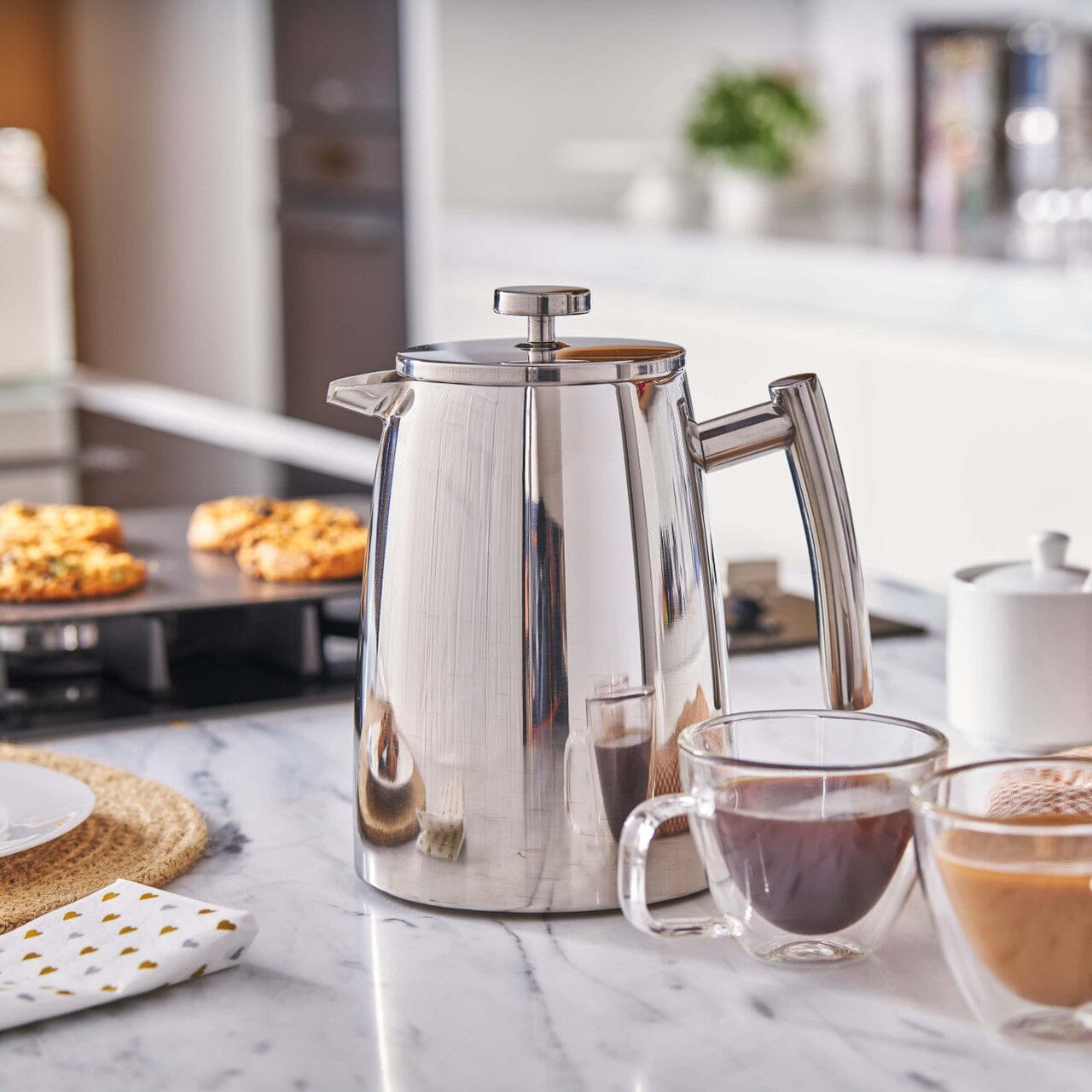 Avanti Modena 8 Cup Insulated Twin Wall Coffee Plunger Stainless Steel Coffee Plungers The Cooks Kitchen 