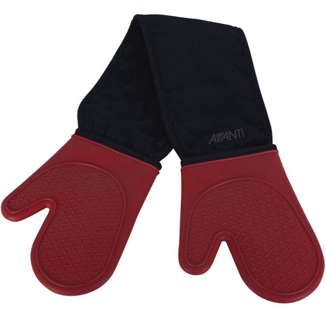 Avanti Silicone Double Oven Glove - Red Aprons, Mitts & Gloves The Cooks Kitchen 