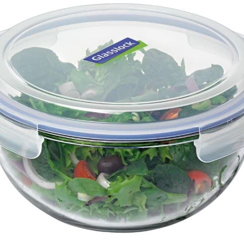 Glasslock Mixing/storage Glass Bowl 6000ml Lids & Splatter Guards The Cooks Kitchen 