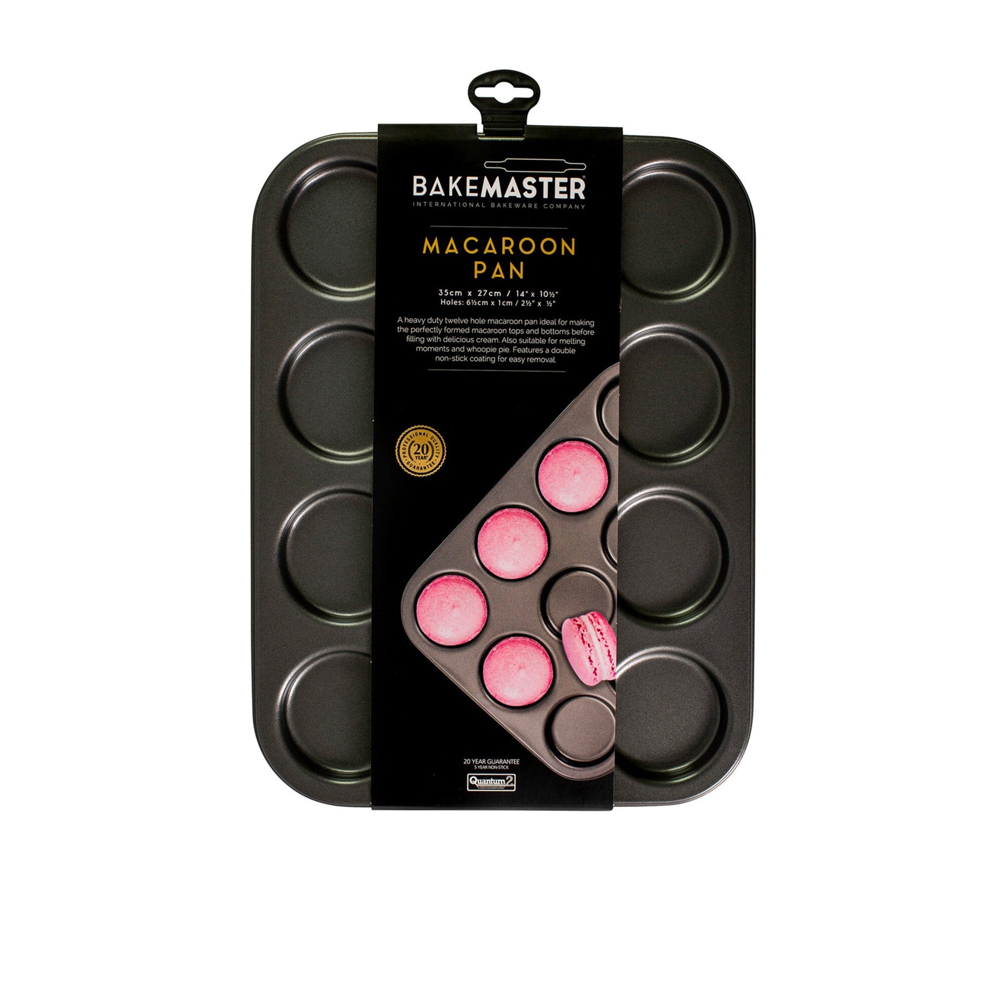 Bakemaster 12 Cup Macaroon Pan 35x27cm Baking Tins, Trays, Pans & Ramekins The Cooks Kitchen Mandurah 