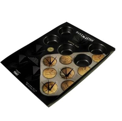 Bakemaster 12 Cup Patty Pan 32x 24cm Bakeware Accessories The Cooks Kitchen 