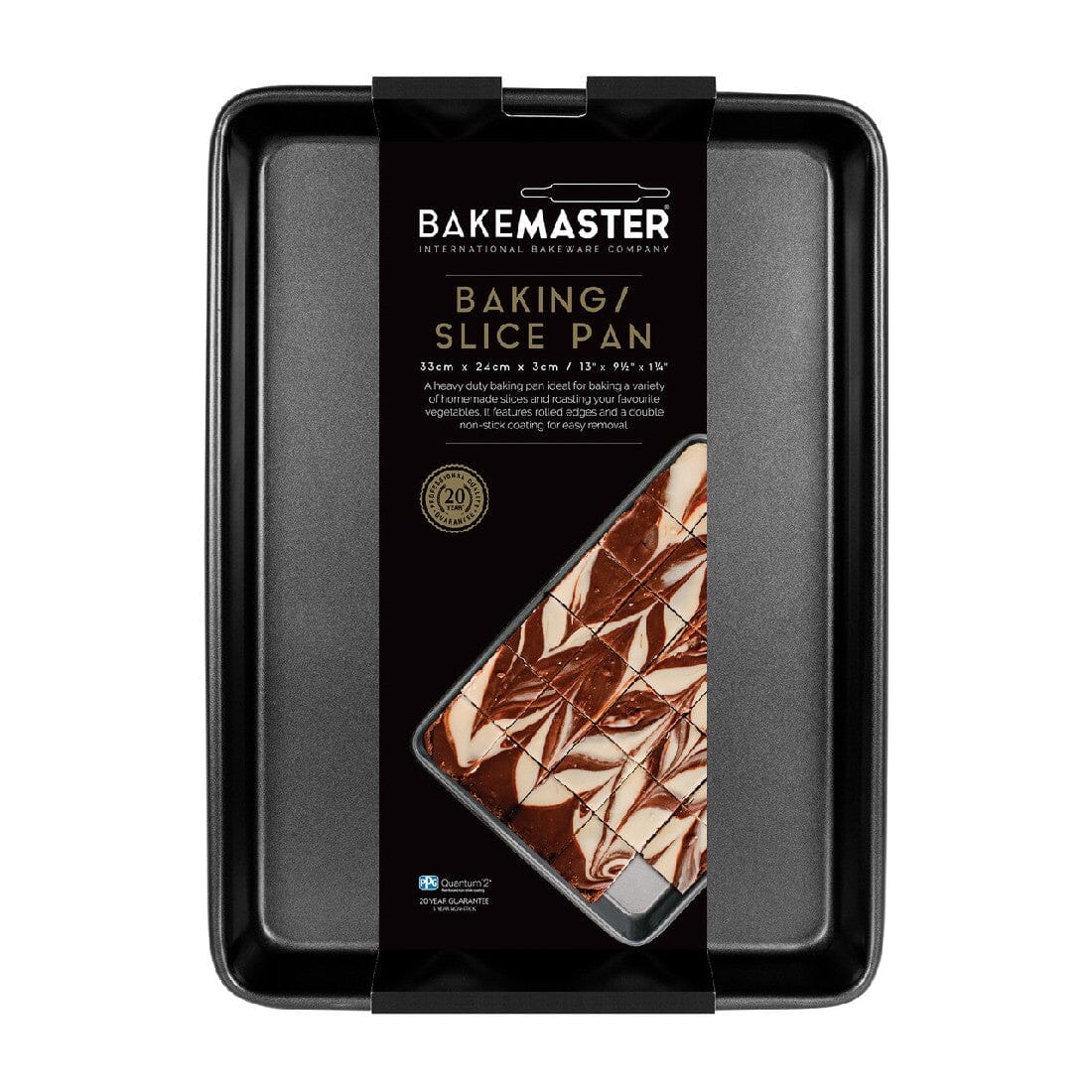 Bakemaster Baking/slice Pan 33 X 24 X 3cm Baking Tins, Trays, Pans & Ramekins The Cooks Kitchen Mandurah 