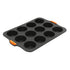 Bakemaster Silicone 12 Cup Muffin Tray 35.5x24.5cm Silicone Bakeware The Cooks Kitchen 