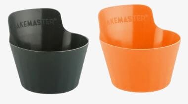 Bakemaster Silicone Baking Cups Set Of 12 7x4cm Orange/grey Baking Tins, Trays, Pans & Ramekins The Cooks Kitchen 