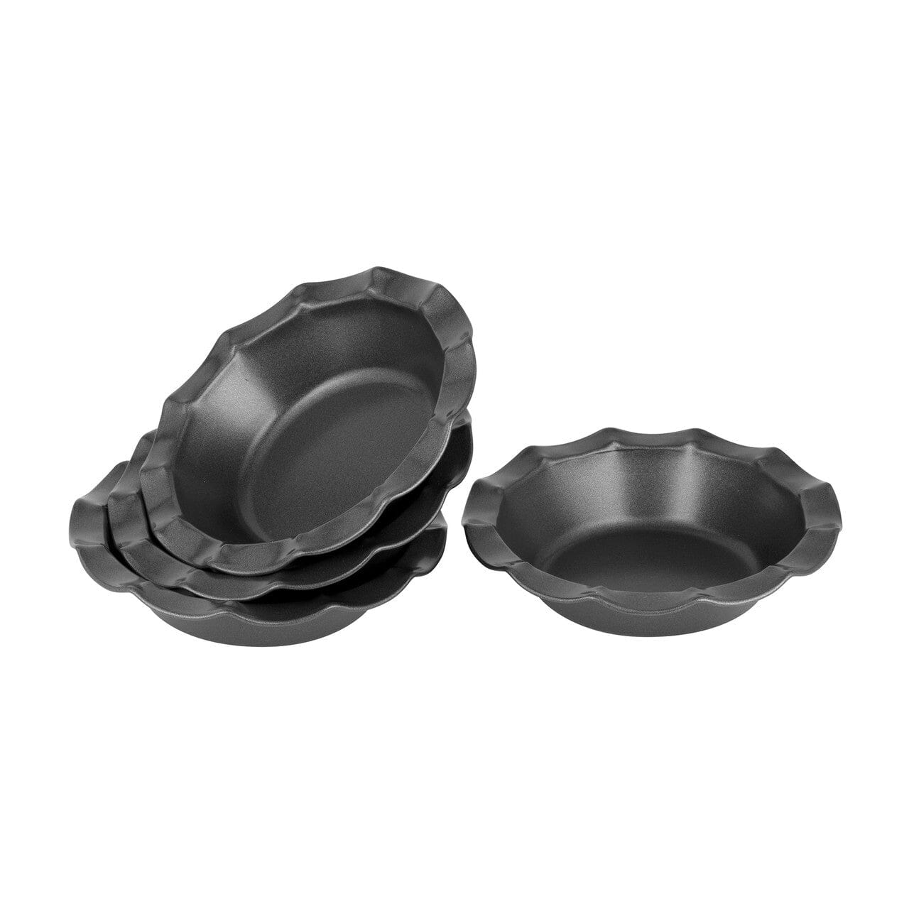 Bakemaster Fluted Pie Dish Set Of 4 13x3cm Baking Tins, Trays, Pans & Ramekins The Cooks Kitchen 