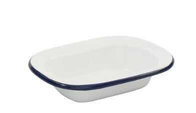 Bakemaster Enamel Rectangle Pie Dish 16x12x3.5cm