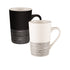 Bundanoon Monochrome Hem Set Of 4 Tube Mugs - 350ml Mugs - Cups & Saucers The Cooks Kitchen 