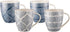 Bundanoon Mega Mug Set Of 4 - Indigo Sketch Mugs - Cups & Saucers The Cooks Kitchen 