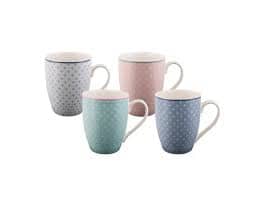 Bundanoon Coupe Mug Set Of 4 - Pastel Petals Mugs - Cups & Saucers The Cooks Kitchen 