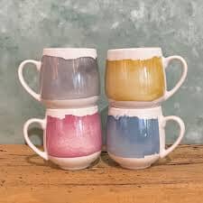 Bundanoon Huggie Mug Set Of 4 - Banded Jewels Mugs - Cups & Saucers The Cooks Kitchen 