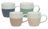 Bundanoon Coupe Mug 355ml Set Of 4 - Banded Matte Ribbed