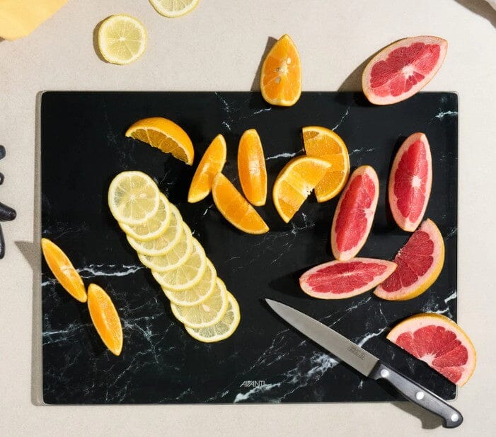 Avanti Tempered Glass Surface Protector Black Chopping Boards & Surface Savers The Cooks Kitchen 