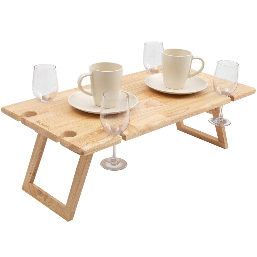 Peer Sorensen Folding Wine Picnic Table - Rubberwood Picnicware The Cooks Kitchen Mandurah 