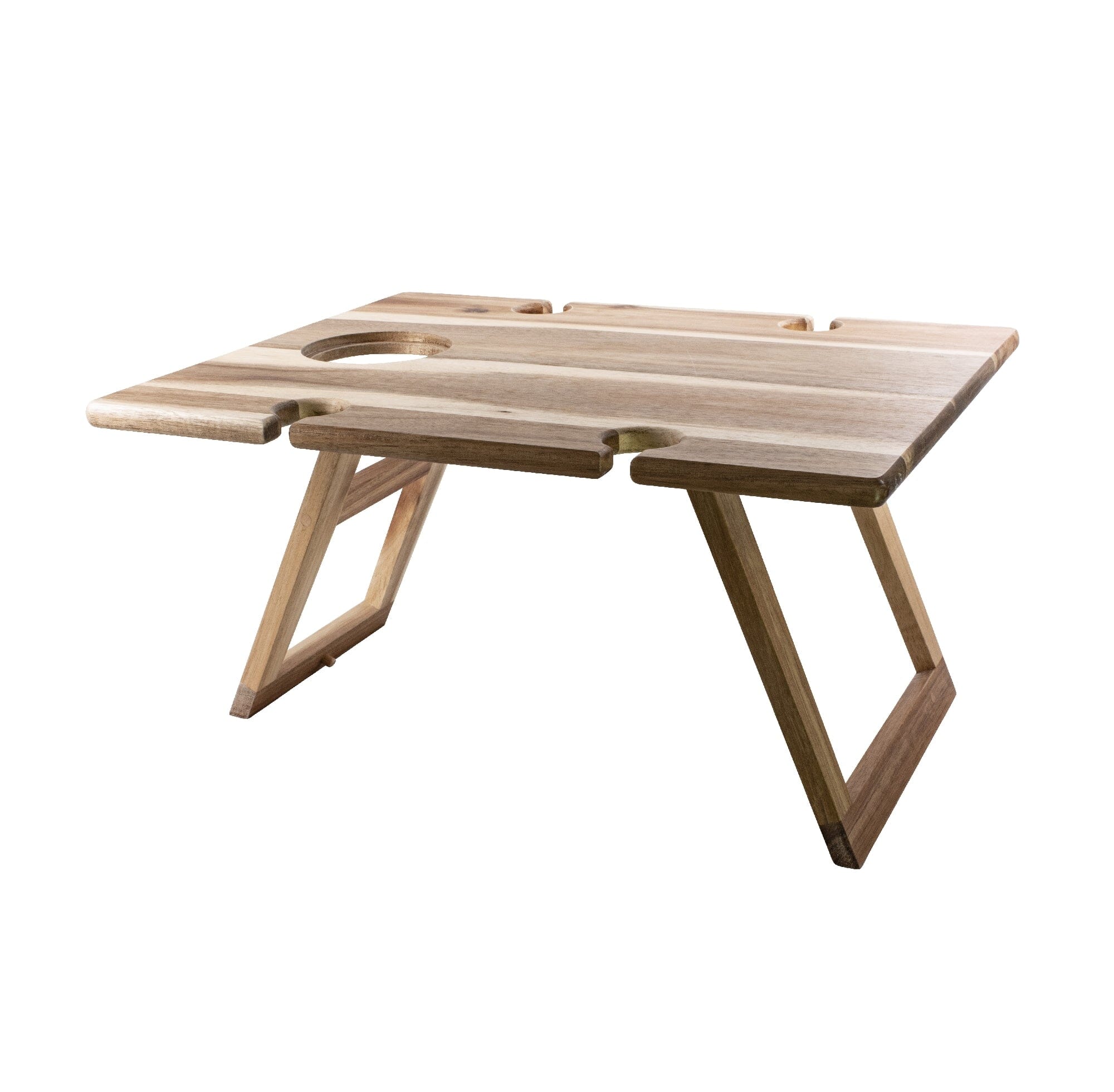Peer Sorensen Folding Wine/picnic Table - Acacia Picnicware The Cooks Kitchen Mandurah 