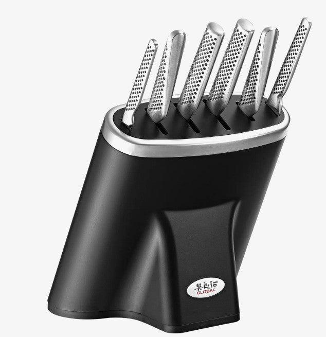 Global Zeitaku 7pc Knife Block - Black