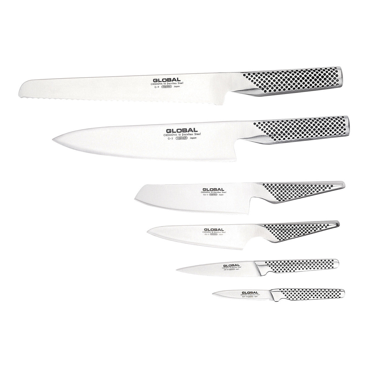 Global 7-piece Kabuto Knife Block Set - Black