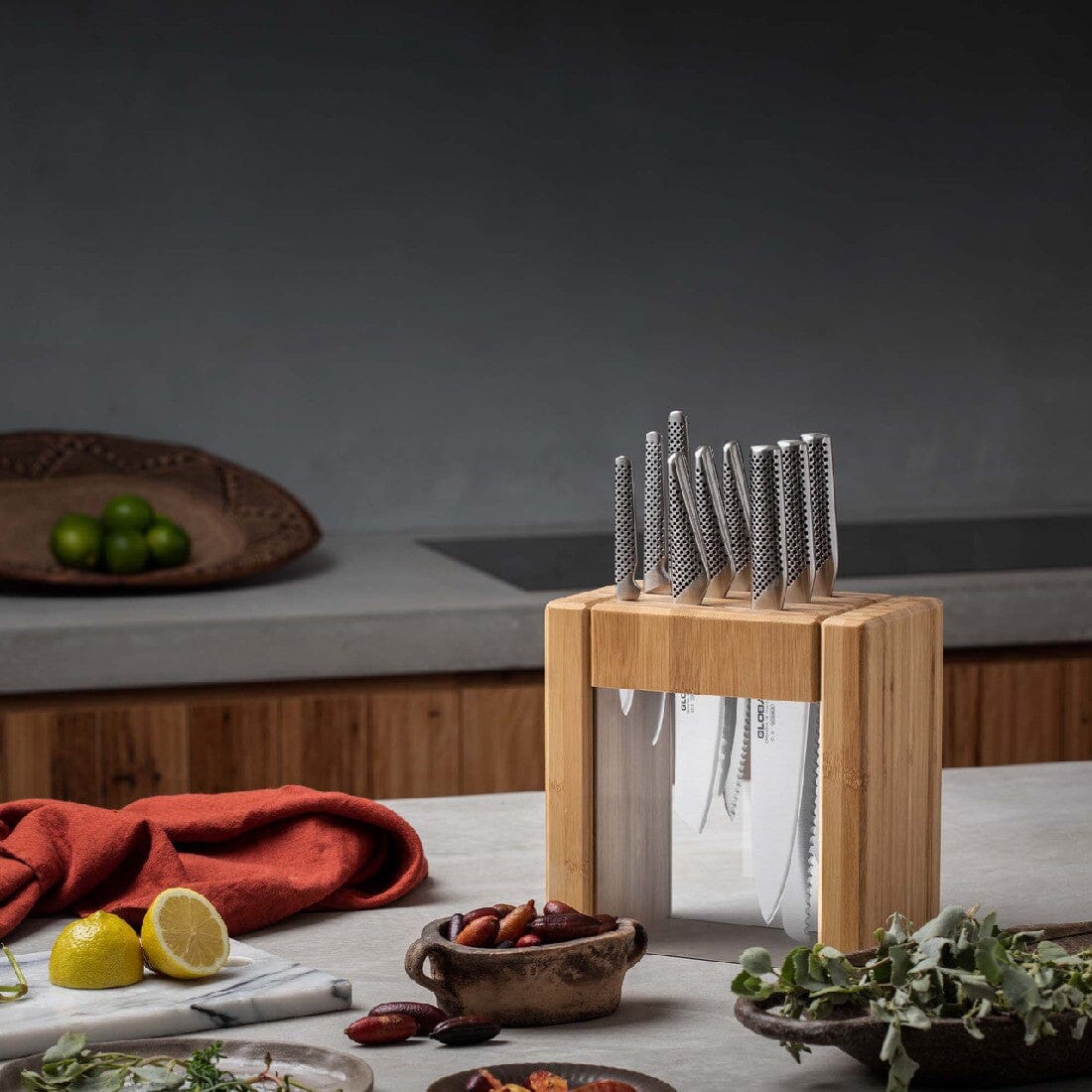 Global 10pc Knife Block Set Knife Sets The Cooks Kitchen Mandurah 