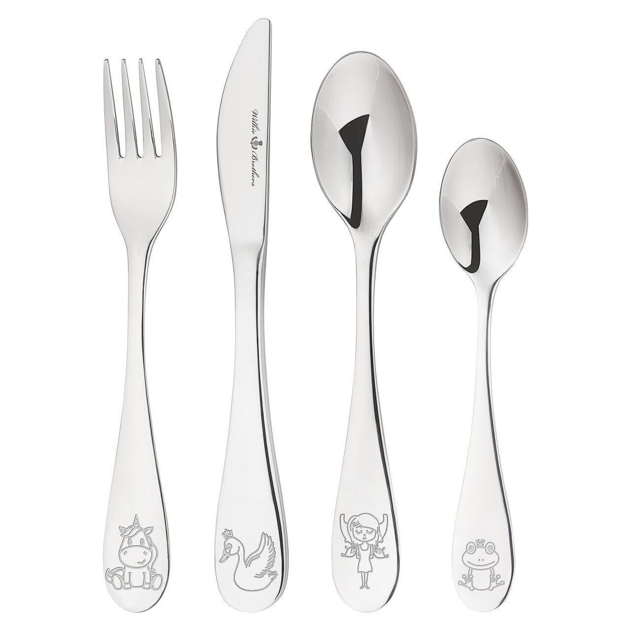 Wilkie Brothers 4 Piece Children's Cutlery Set - Fairytale Kids Cutlery The Cooks Kitchen Mandurah 