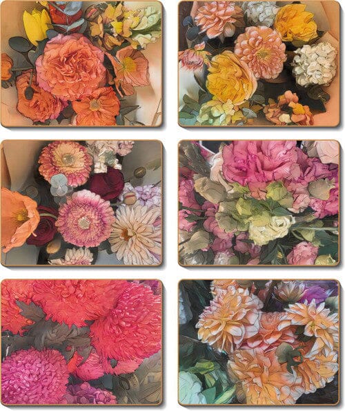 Cinnamon Flower Market Placemats - Set Of 6 Placemats & Coasters The Cooks Kitchen 