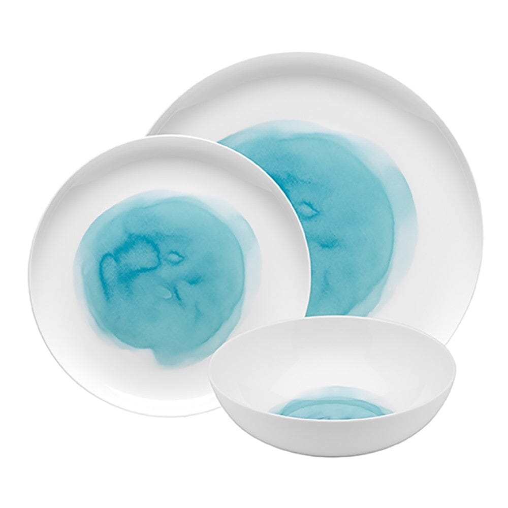 Ecology Watercolour 12 Piece Dinner Set Aqua Dinner Sets The Cooks Kitchen Mandurah 
