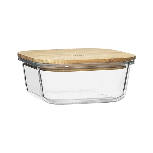 Ecology Nourish Sq Storage W Bamboo Lid 15cm Herb & Spice Storage The Cooks Kitchen 