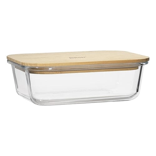 Ecology Nourish Rect Storage With Bamboo Lid 22 X16cm Glassware Storage The Cooks Kitchen 